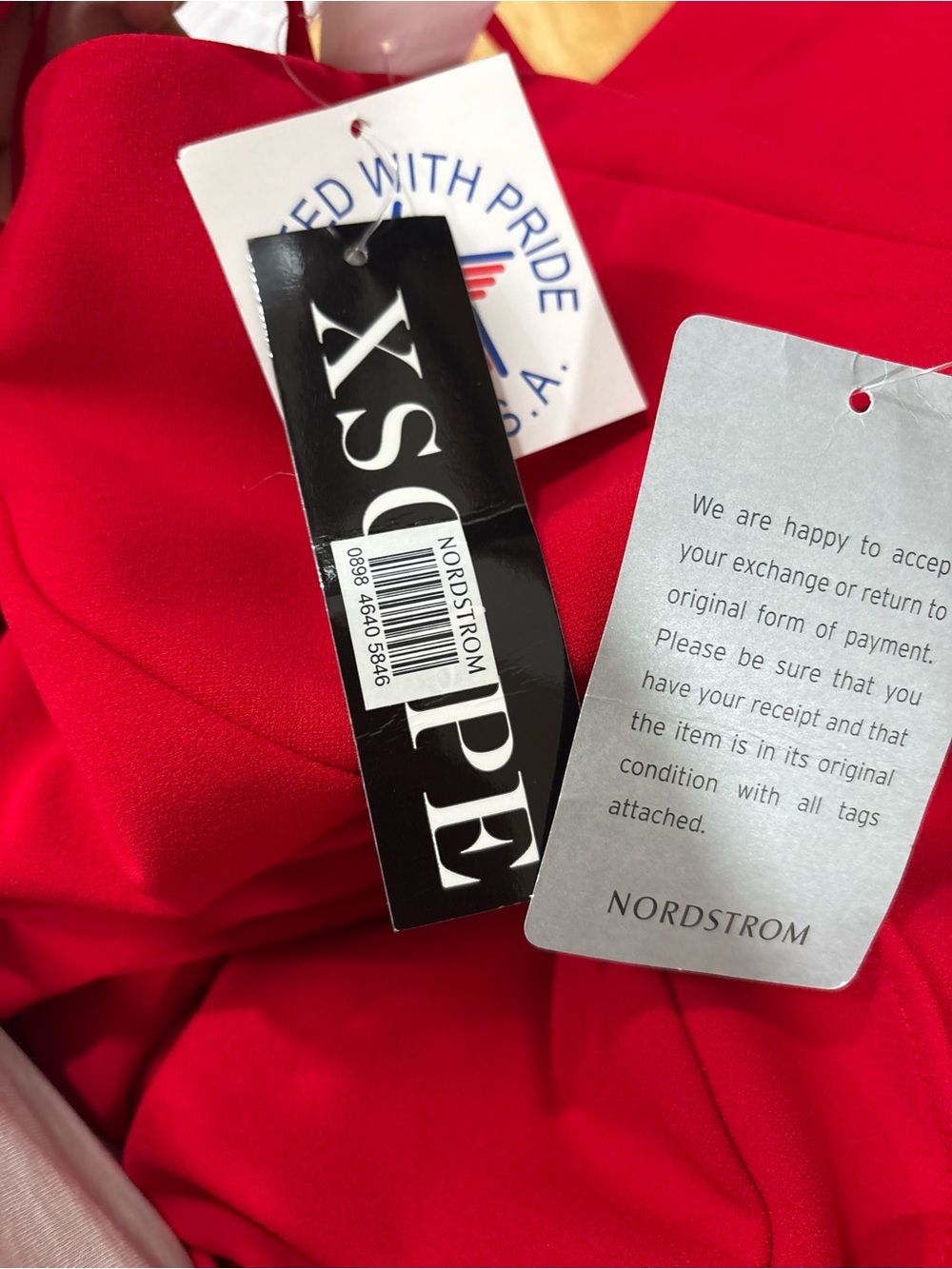 Xscape Red One-Shoulder Ruffle Evening Gown - Picture 8 of 8